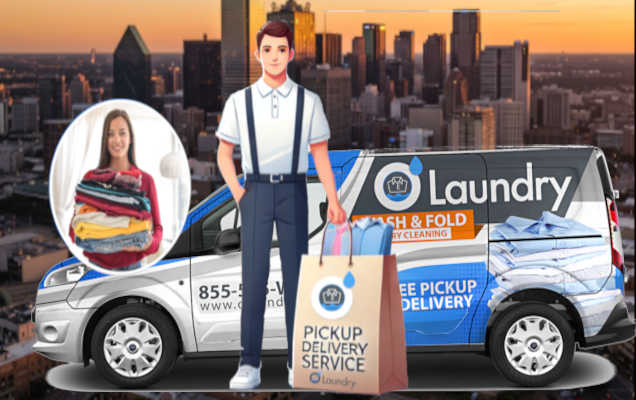 Laundry pickup and delivery service by O Laundry in Dallas, TX