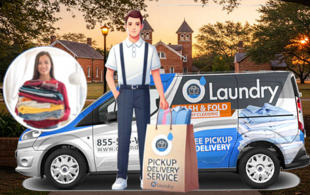Laundry pickup and delivery service by O Laundry in Farmers Branch, TX