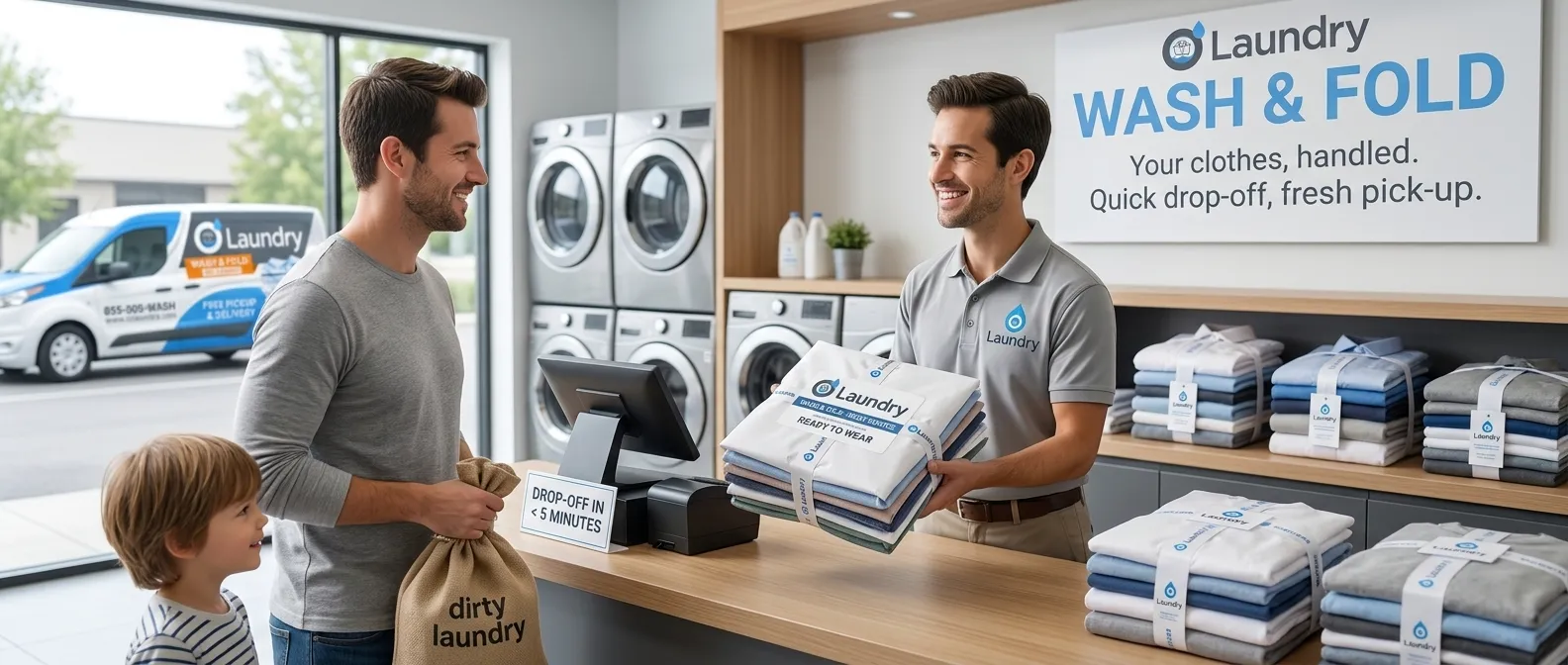 Family laundry pickup and delivery service in Dallas, Arlington, and Fort Worth Texas